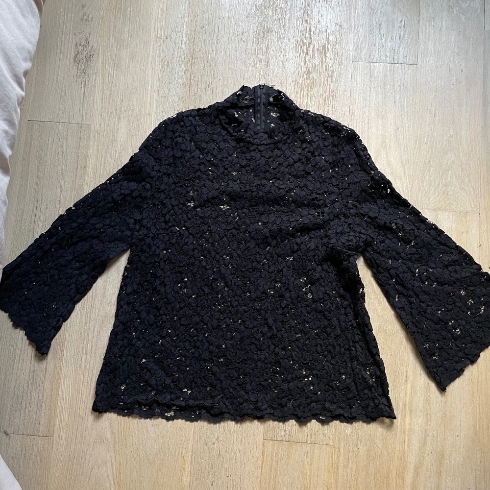 Mango Black Lace Blouse